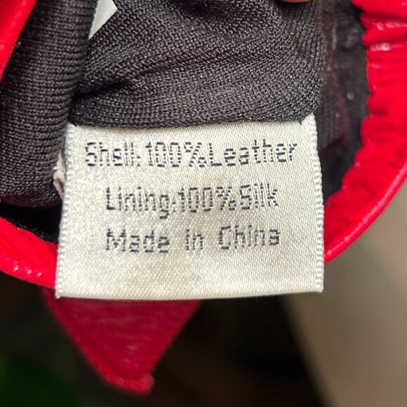 Kate Spade Red Patent Leather Gloves - Picture 7 of 7